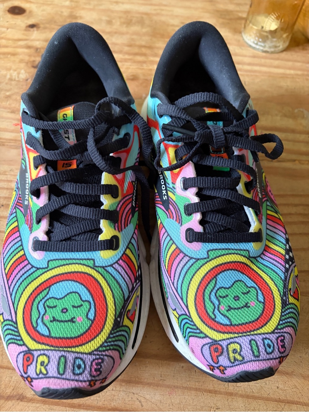 Brooks Ghost 15 Shoes Womens 7.5 Wednesday Holmes Pride Limited Edition - Picture 13 of 16